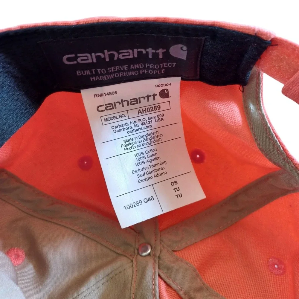 Carhartt Womens Pink‎ Canvas Adjustable Strap Back Work Hat